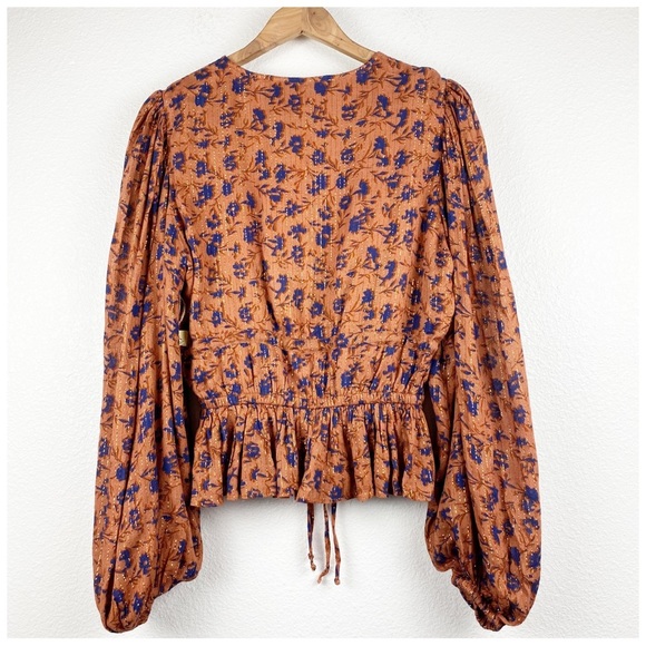Jens Pirate Booty Wildflower‎ Tarot Blouse in Rust Size Small - Picture 4 of 10